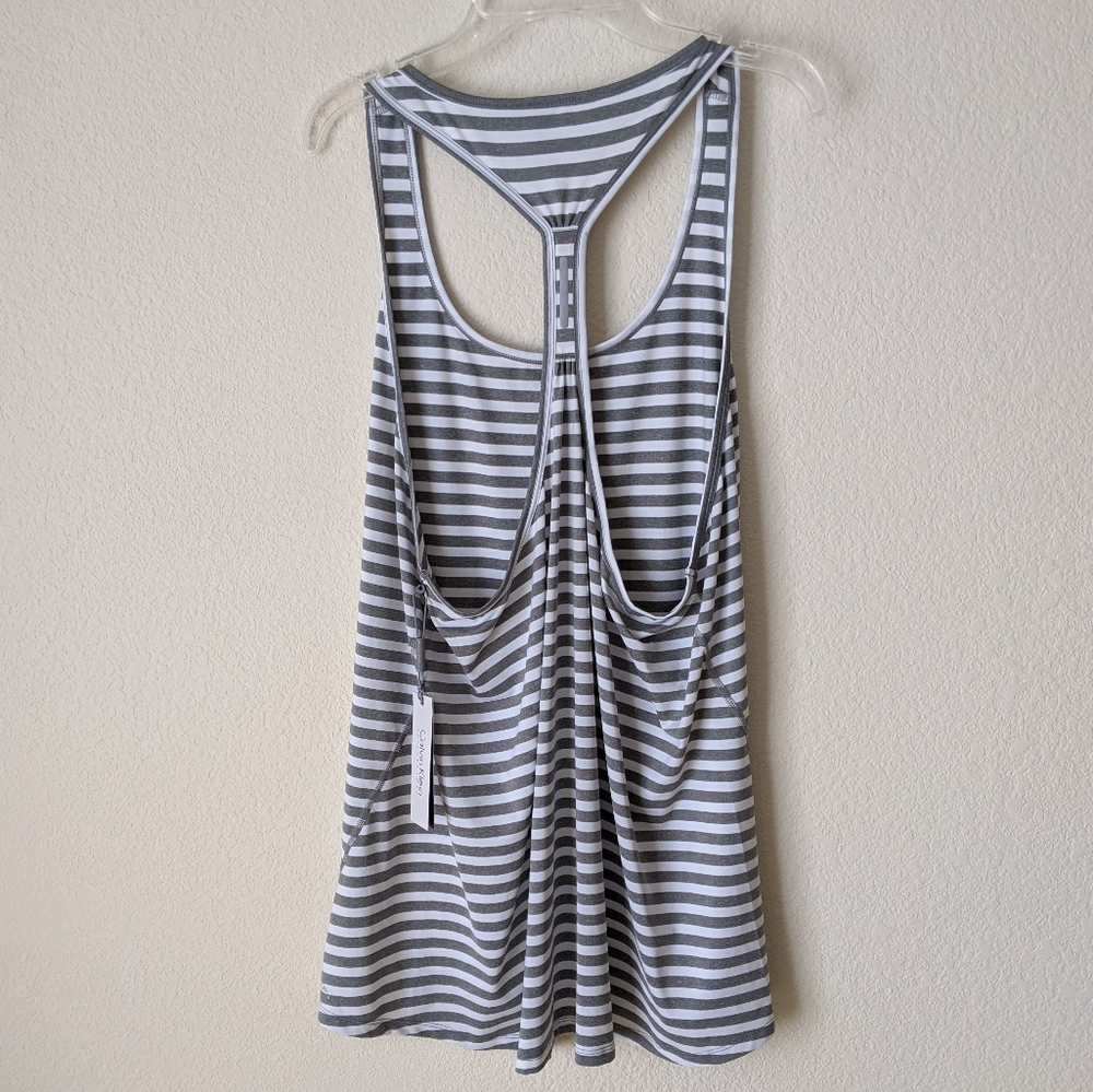 Calvin Klein Performance Striped Racerback Tank Top - Picture 5 of 11